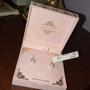 Sterling Silver Pearl Drop Earrings